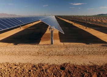 Solar power plants in the Mojave Desert - Bhadla Solar Park